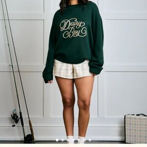 Green Dairy Boy The Signature Sweater SIZE LARGE